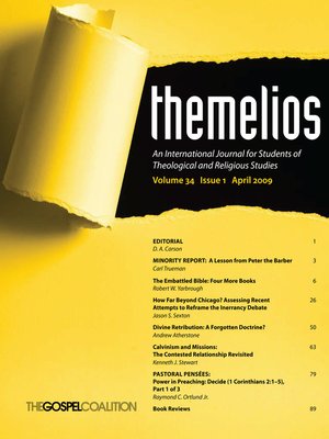 cover image of Themelios, Volume 34, Issue 1